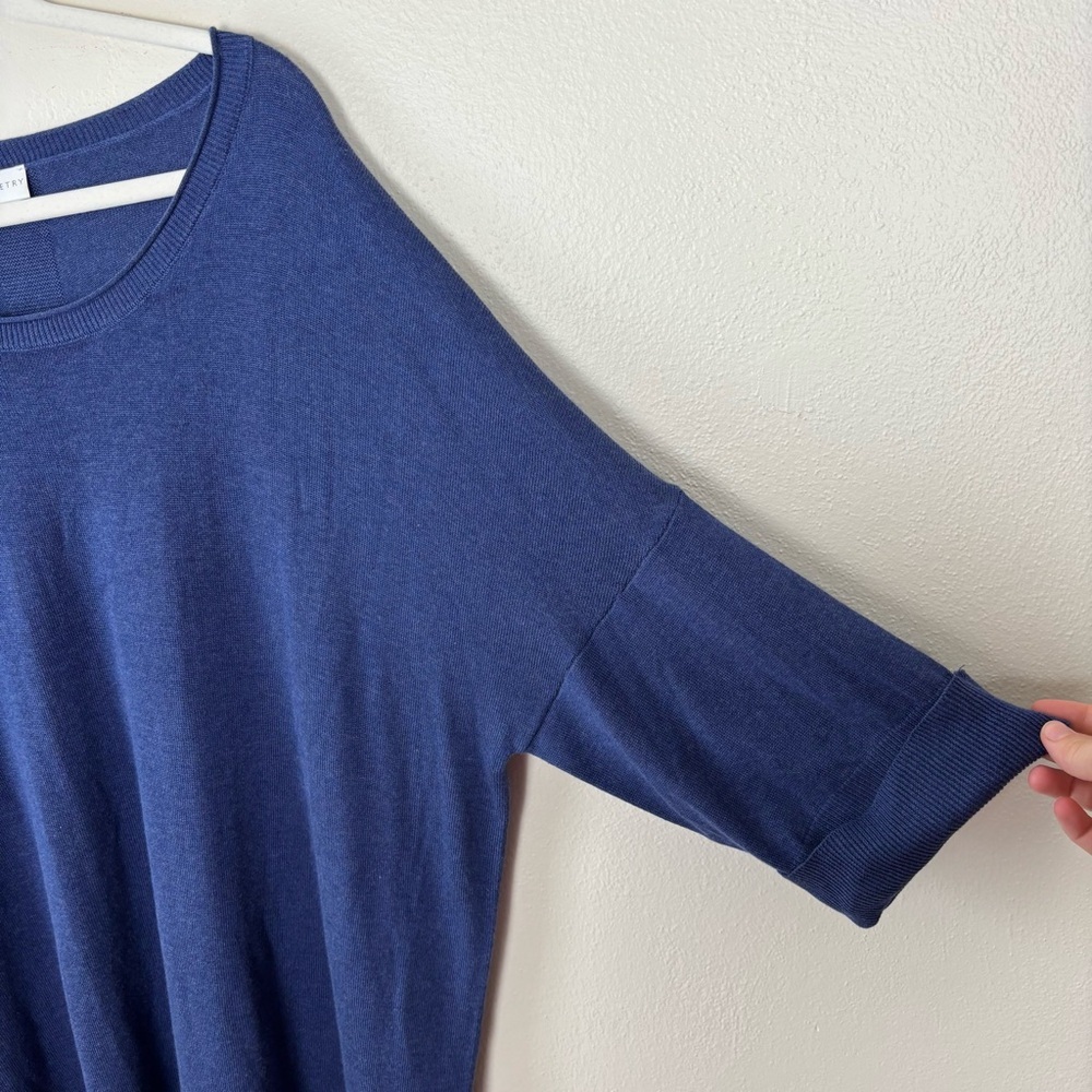 Poetry Tunic Dress Silk Cashmere Blend Cuff Sleeve Women’s Sz 16 Royal Blue VP37 - Picture 2 of 7